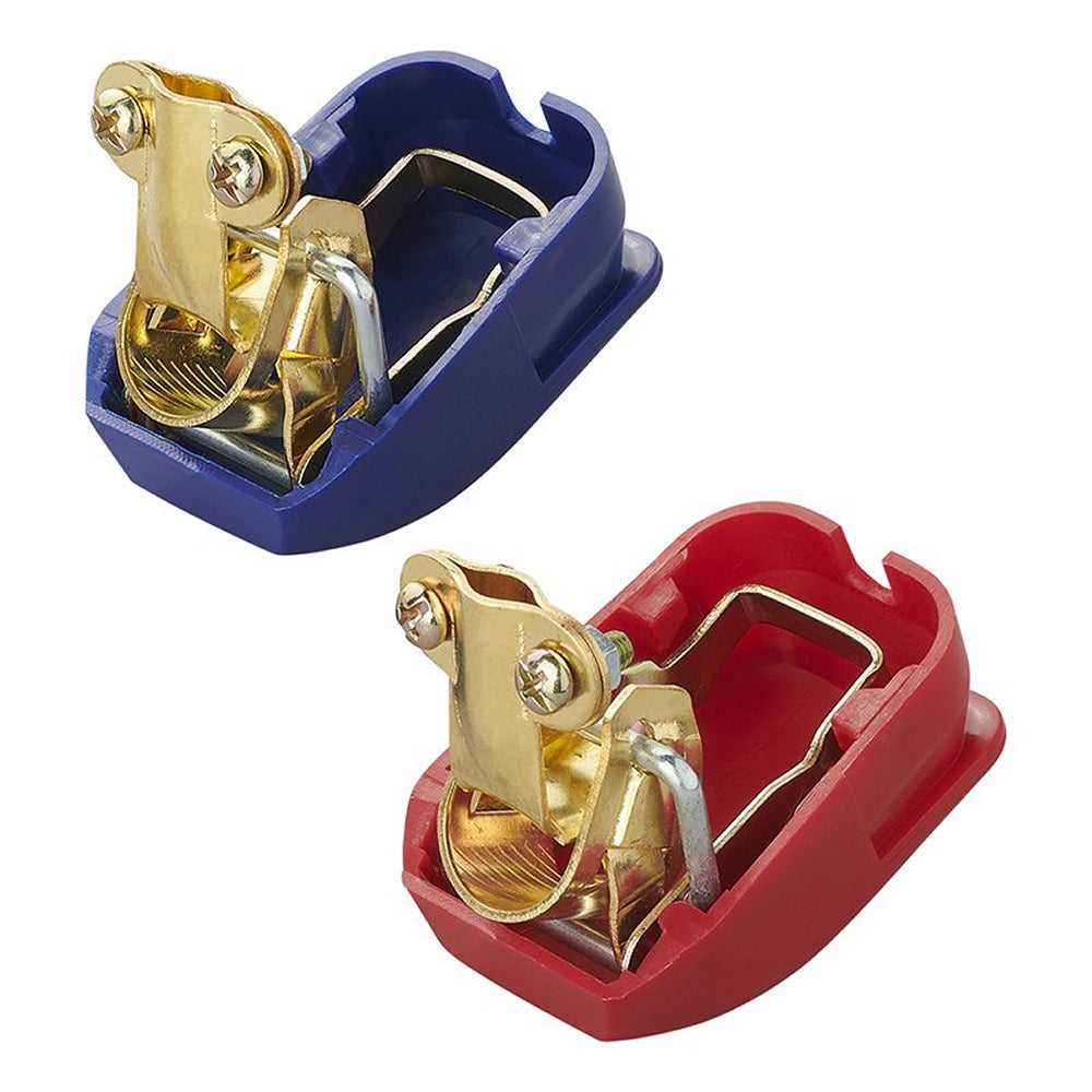 ProPlus 347005s SET 2 x Quick-Power Polklemmen Rot/Blau Batterie Schnellverschluss