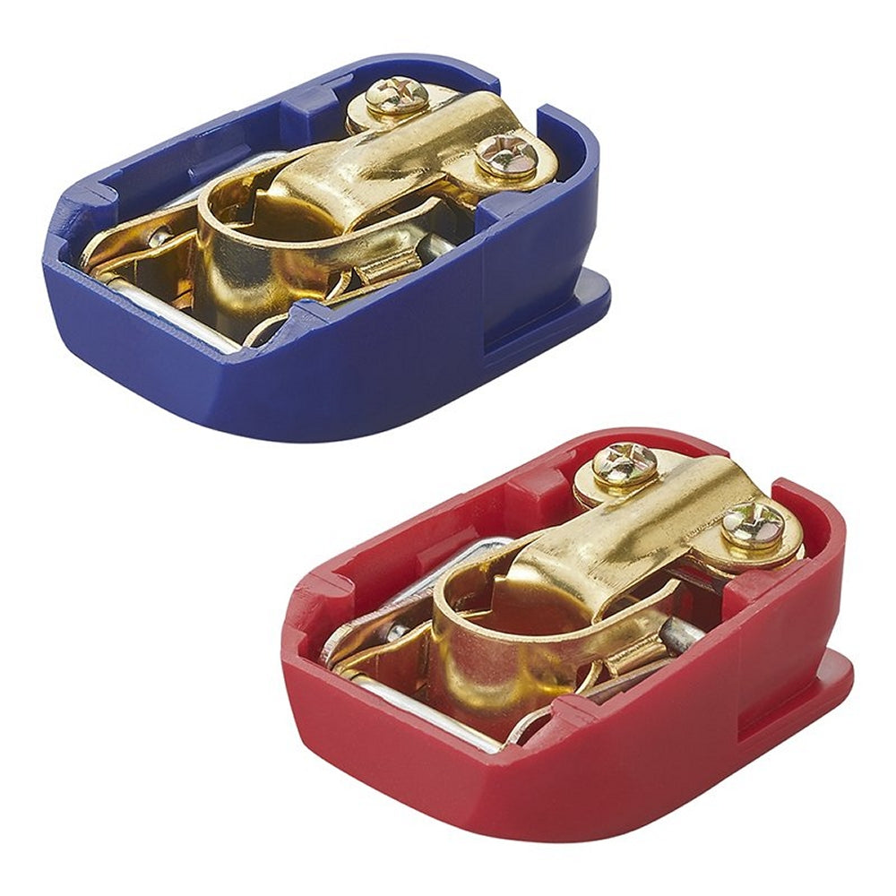 ProPlus 347005s SET 2 x Quick-Power Polklemmen Rot/Blau Batterie Schnellverschluss