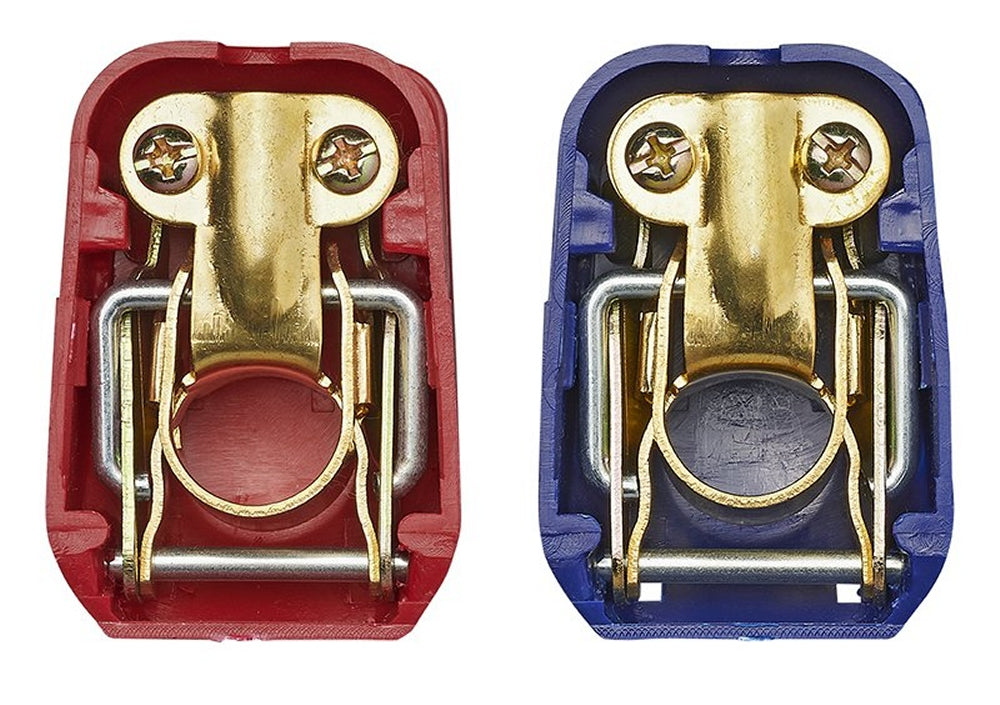 ProPlus 347005s SET 2 x Quick-Power Polklemmen Rot/Blau Batterie Schnellverschluss