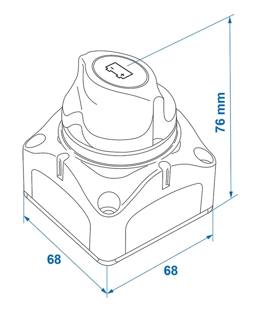 ProPlus 347036 Trennschalter für Batterie 12-48V 275/1250A ON/OFF Ein/Aus Schalter