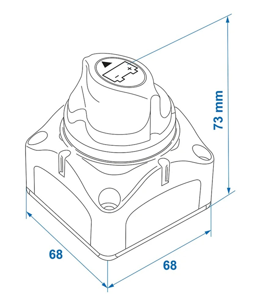 ProPlus 347038 Trennschalter für Batterie 12-48V 275/1250A 1-2-BOTH-OFF Ein/Aus Schalter