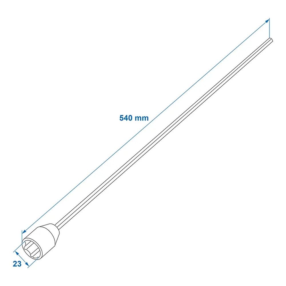 ProPlus 360033 Adapter Verlängerung 540mm / 23mm für Ausdrehstütze Steckschlüssel