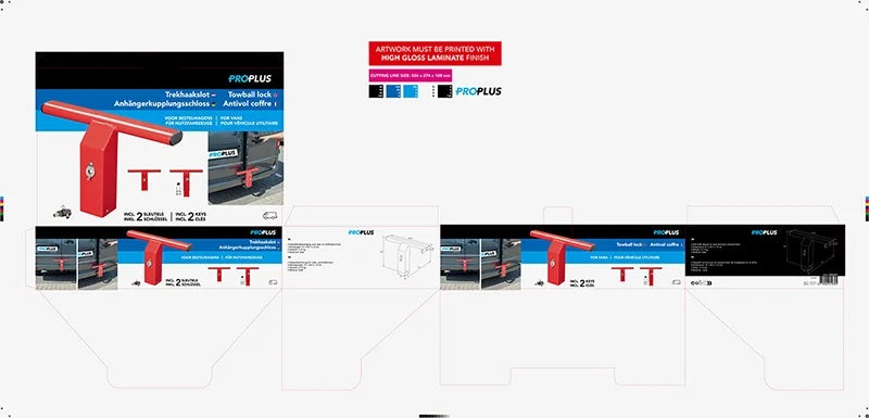 ProPlus 360225V01 Anhängerkupplungsschloss für Nutzfahrzeuge Diebstahlsicherung