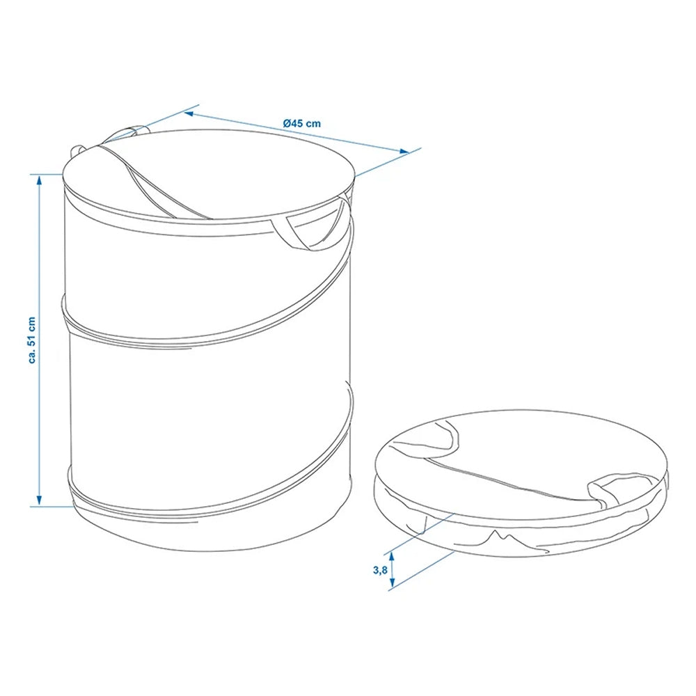 ProPlus 360813 Faltbarer Wäschekorb Durchmesser Ø 45cm