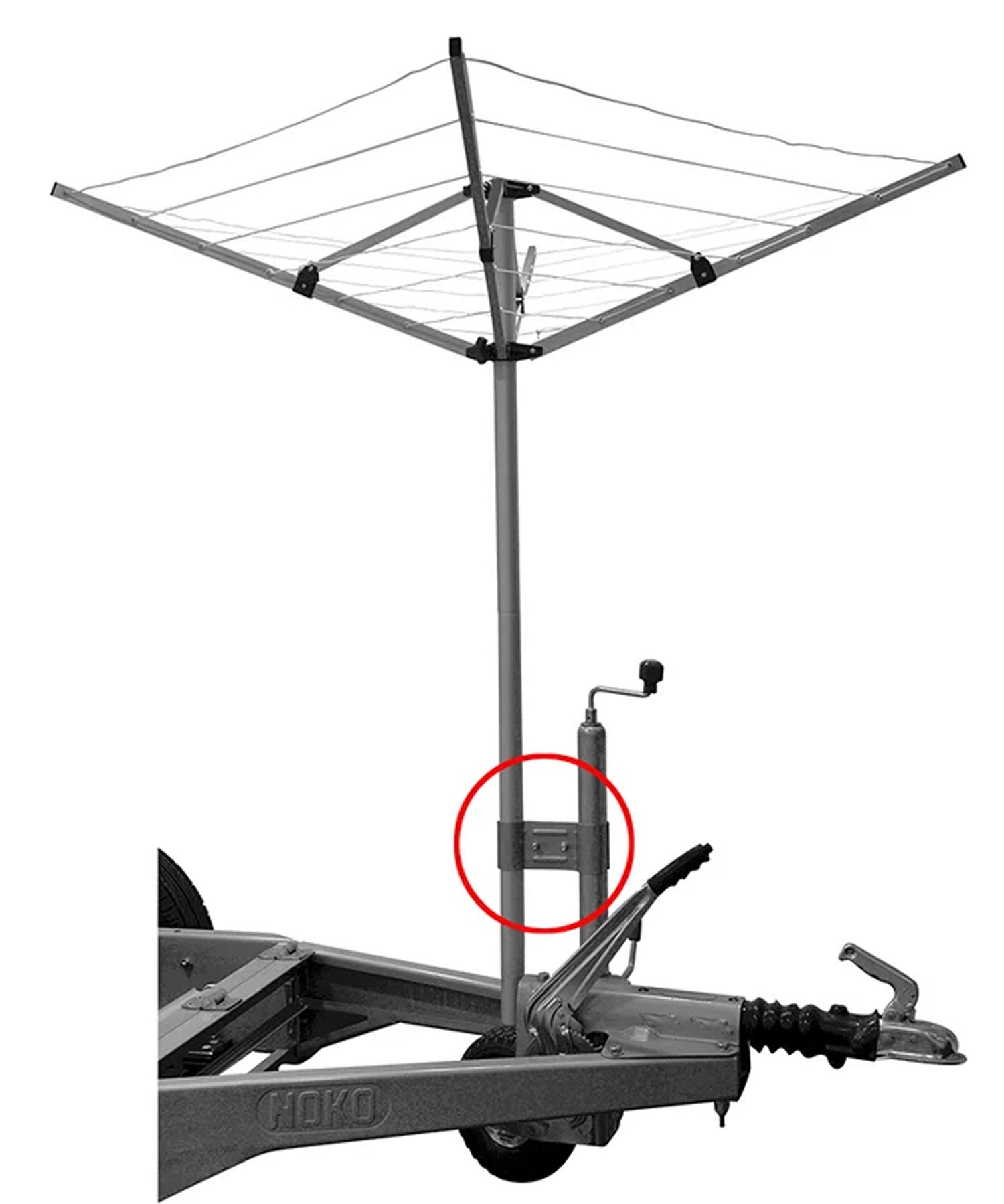 ProPlus 360818 Klemmhalter Wäschespinnebefestigung für Stützrad