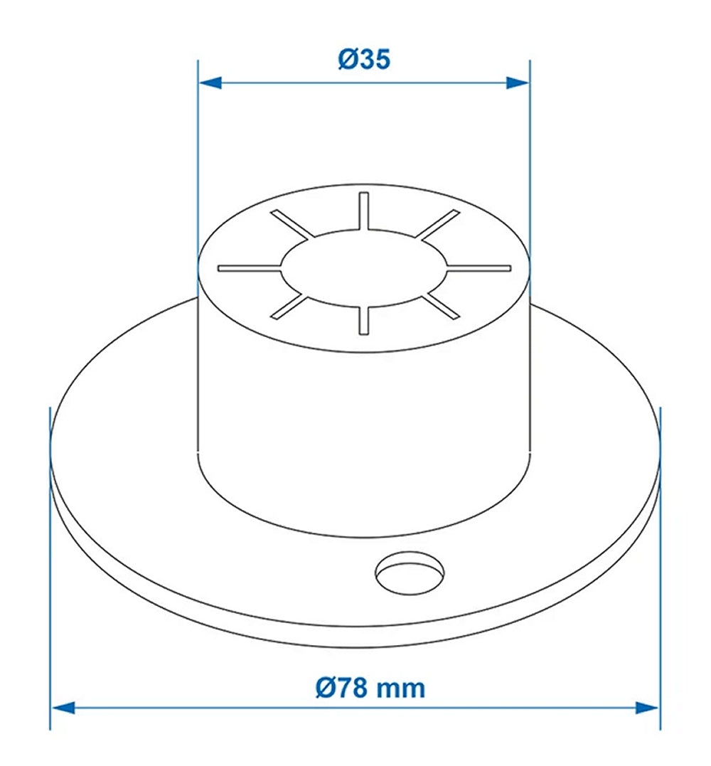 ProPlus 360830 4 Stück Universal Kunststofffüße für Tischbeine Trittstufen