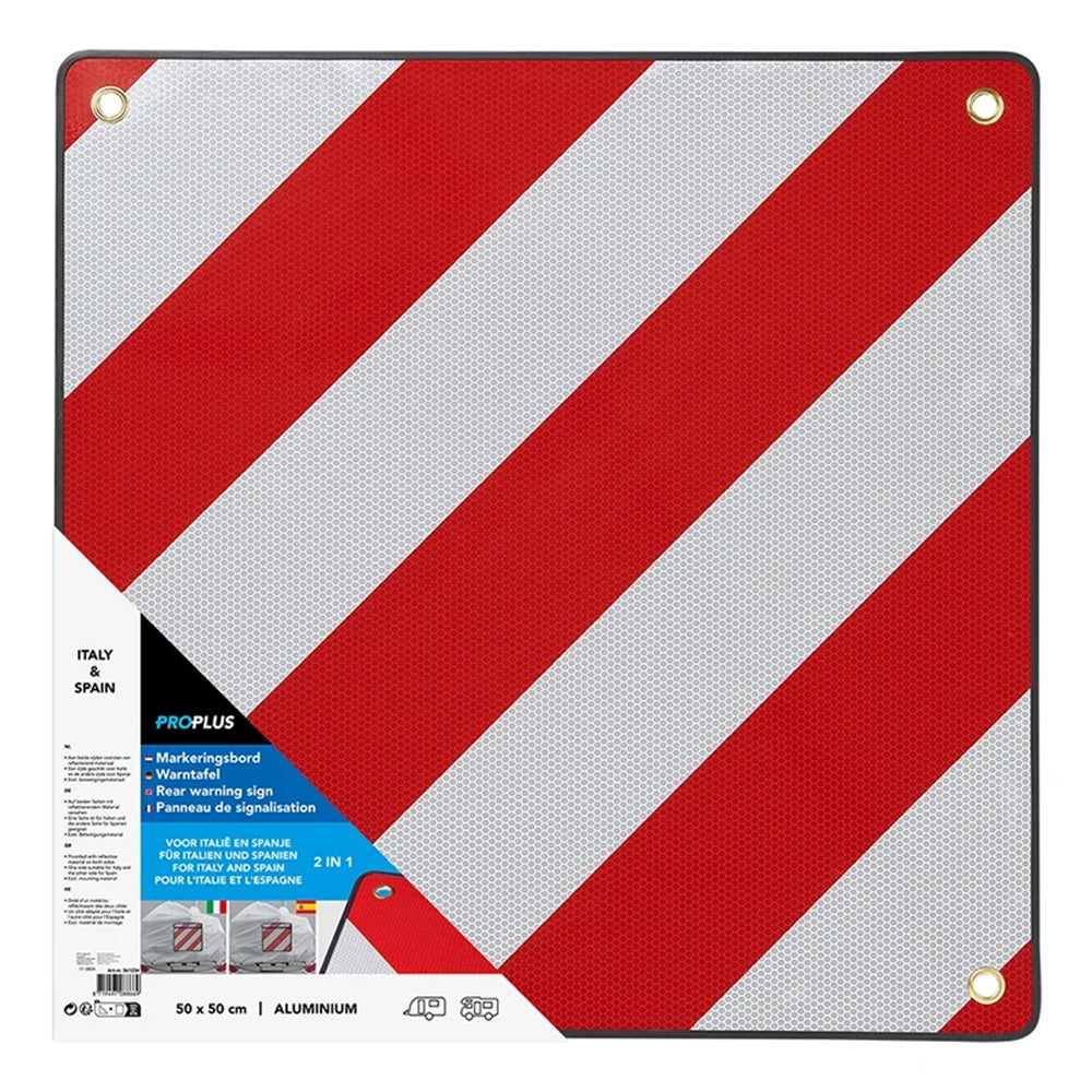 ProPlus 361234 Alu Warntafel 50x50cm für Italien Spanien 2 in 1
