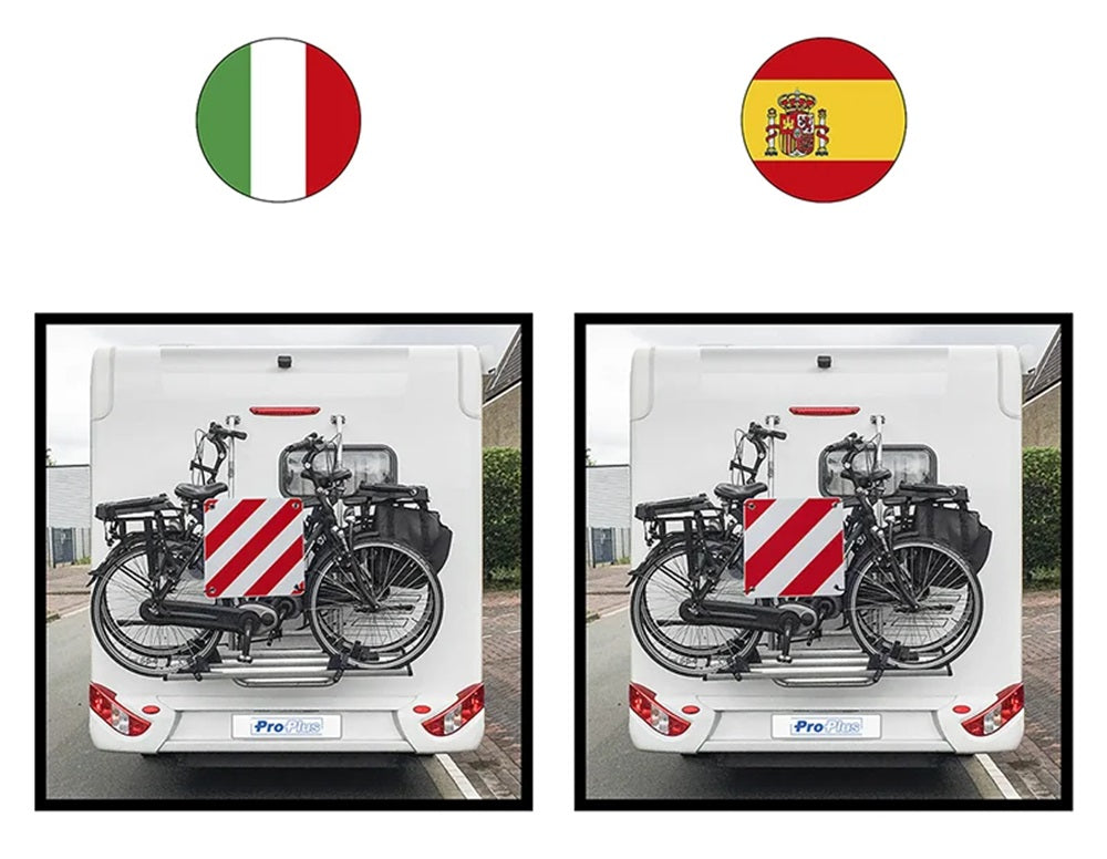 ProPlus 361234V01 Flexible Warntafel 50x50cm für Italien Spanien 2 in 1
