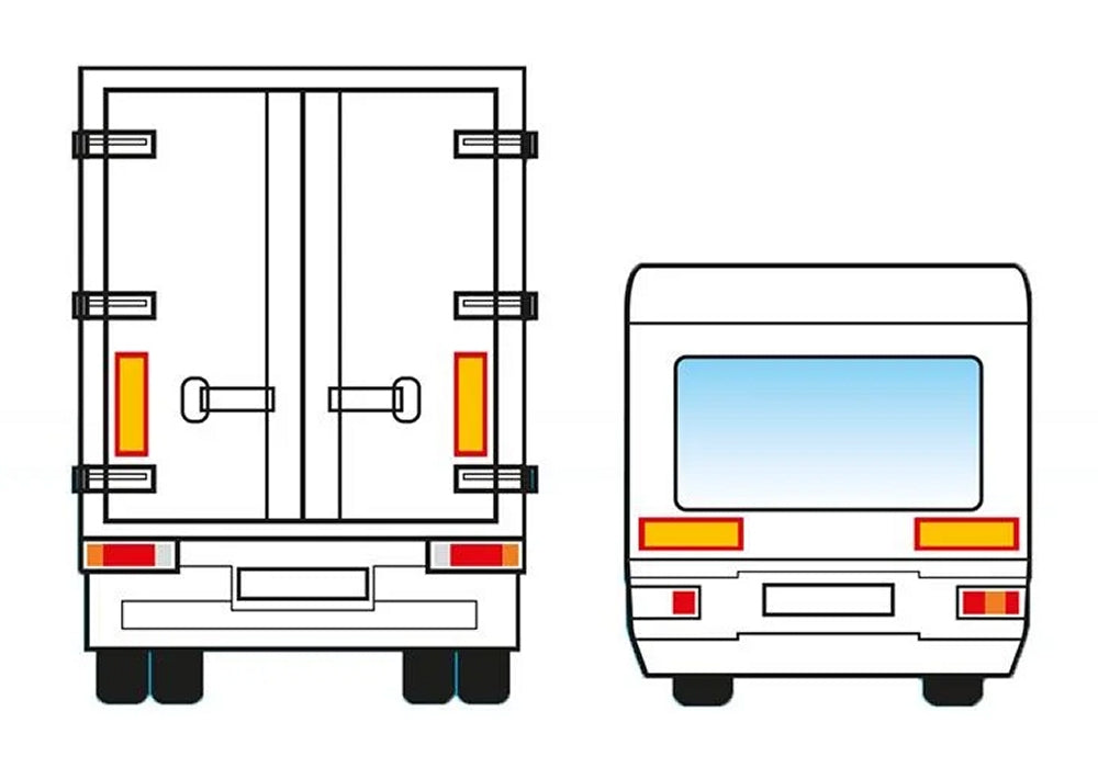 ProPlus 361239 2 Stück Warntafel ECE R70 Alu Markierungstafel LkW Wohnwagen Wohnmobil