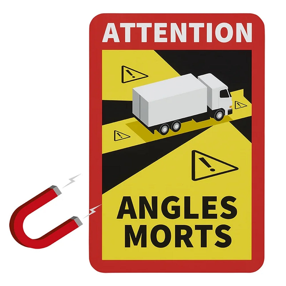 ProPlus 361261 Magnet Aufkleber Warnschild Toter Winkel "Attention Angles Morts!" Lkw für Frankreich