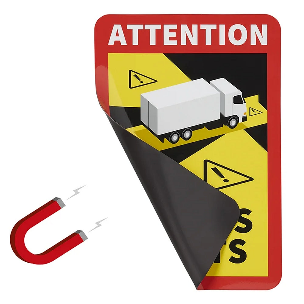 ProPlus 361261 Magnet Aufkleber Warnschild Toter Winkel "Attention Angles Morts!" Lkw für Frankreich