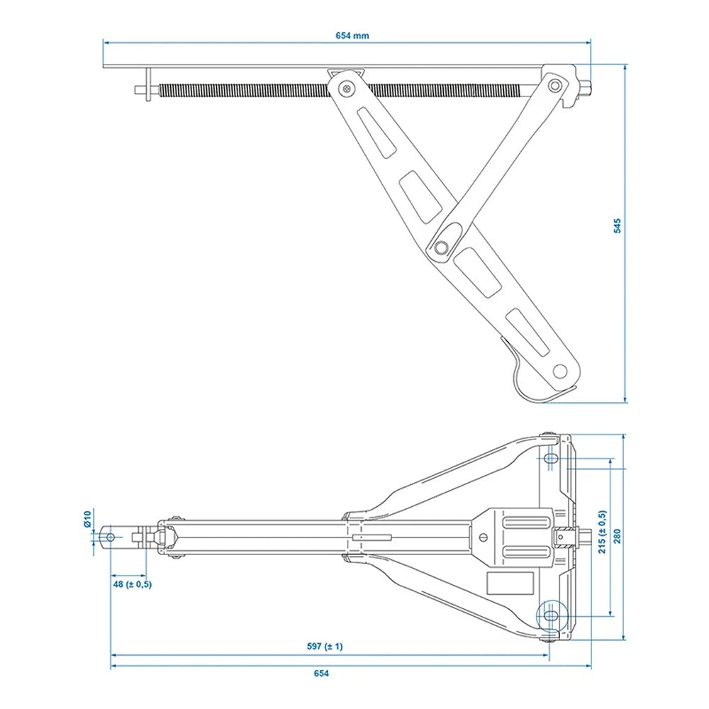 ProPlus 361503 Ausdrehstütze 600kg Abstellstütze Stützfuß