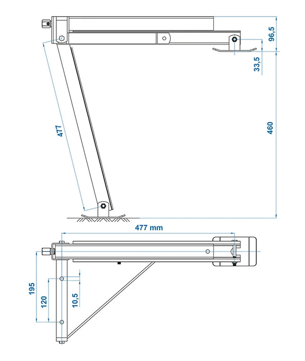 ProPlus 361510V01 Ausdrehstütze kompakt für links vorne und rechts hinten Kippfuß Abstellstütze