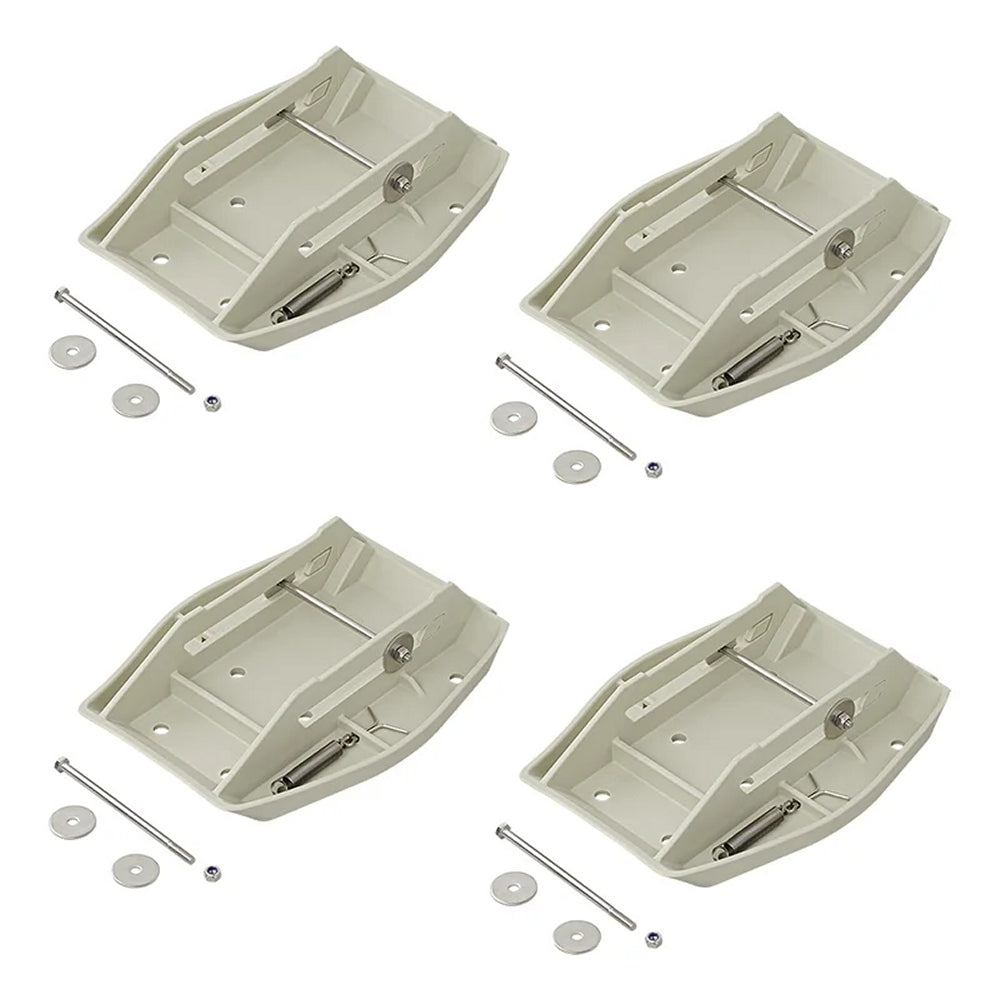 ProPlus 361519 4 Stück Stützplatten mit Feder Unterlegplatten für Eckstützen auf weichem Boden