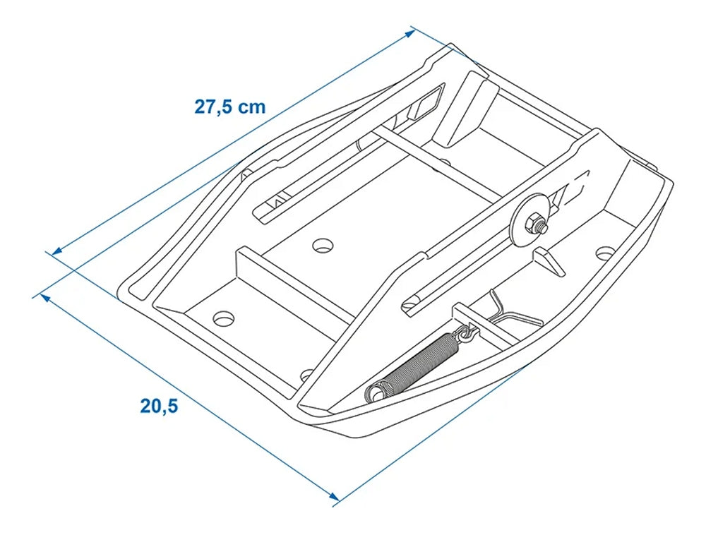 ProPlus 361519 4 Stück Stützplatten mit Feder Unterlegplatten für Eckstützen auf weichem Boden