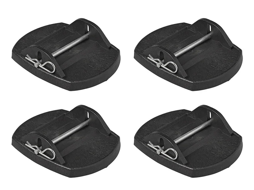 ProPlus 361528 4 Stück Stützplatten Unterlegplatten für Kurbelstütze Ausdrehstütze