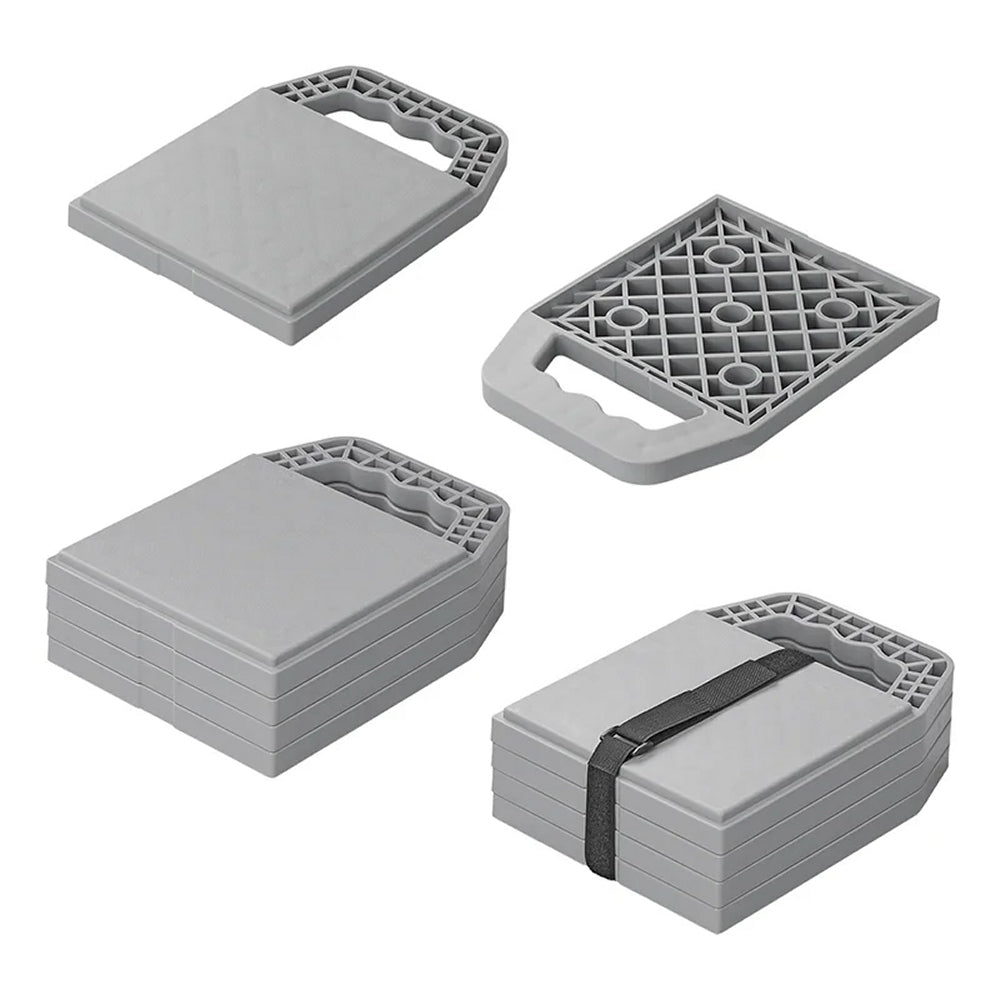 ProPlus 361538V01 4 Stück Stützplatten stapelbar mit Griff Unterlegplatten