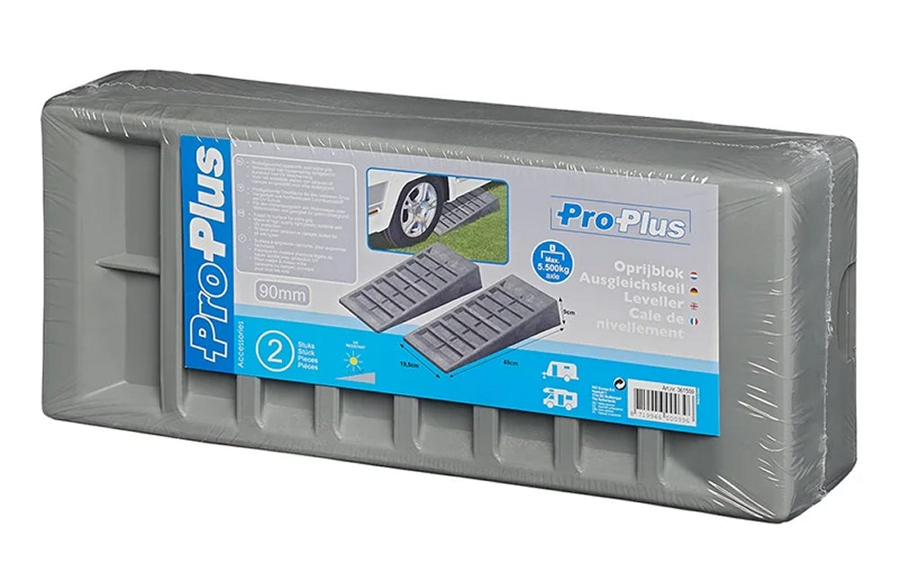 ProPlus 361559 2 Stück Ausgleichskeile Grau Auffahrrampen Höhenausgleich