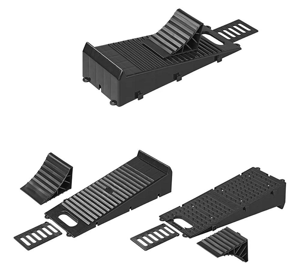 ProPlus 361560V01 2 Stück Ausgleichskeile mit Unterlegkeil Auffahrrampen