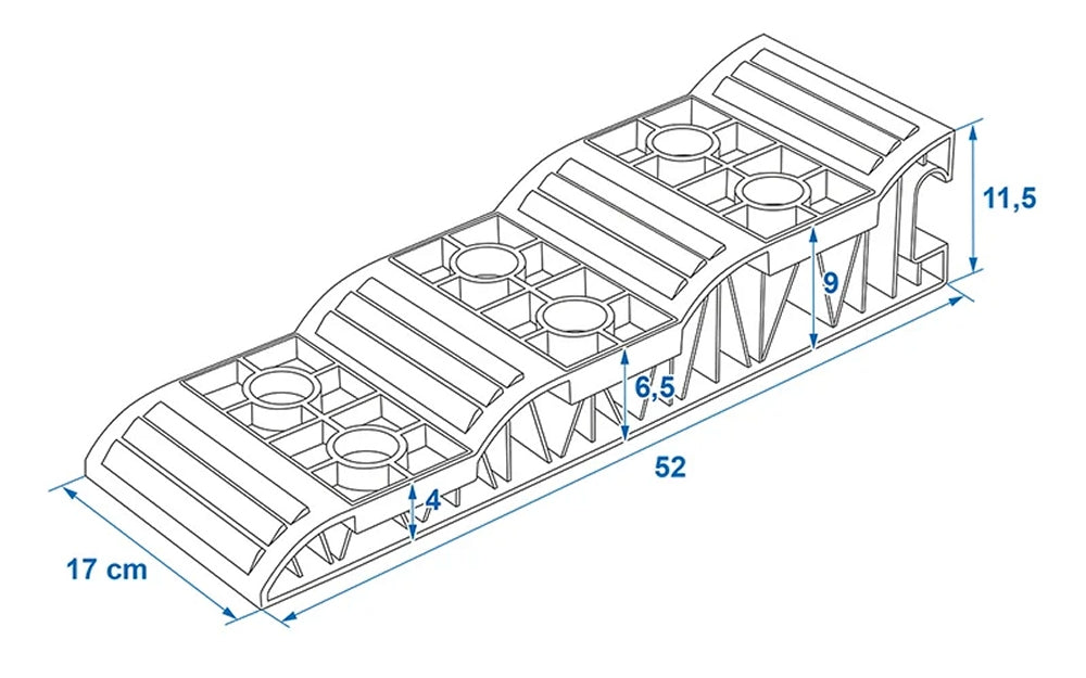 ProPlus 361560V02 2 Stück Ausgleichskeile Blau Auffahrrampen Höhenausgleich