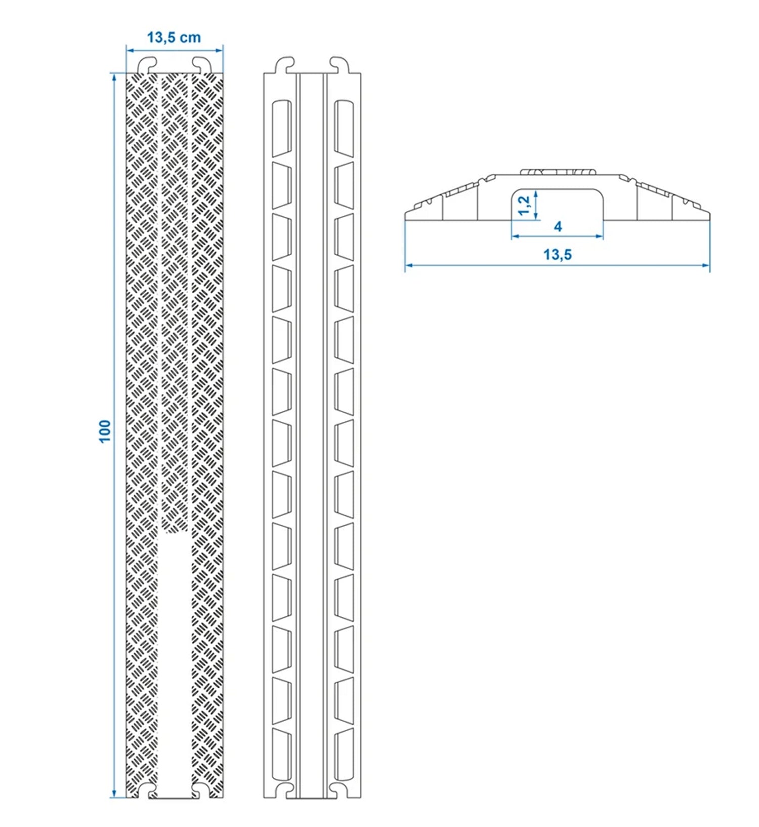 ProPlus 361571 Kabelbrücke zum Überfahren von Kabeln Länge 1 Meter