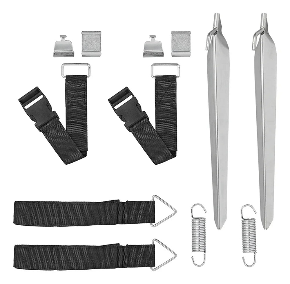 ProPlus 361713 Sturm Abspannset Abspannband 2 x 3,0 Meter mit Schnellverschluss