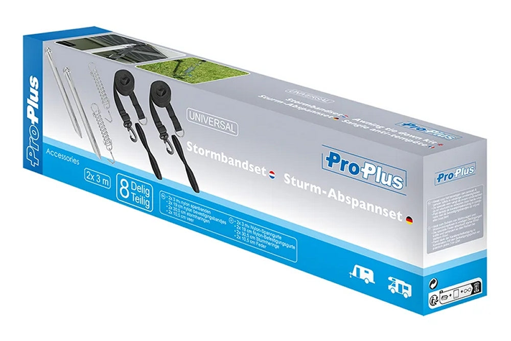 ProPlus 361715 Sturm Abspannset Abspannband 2 x 3,0 Meter Universal