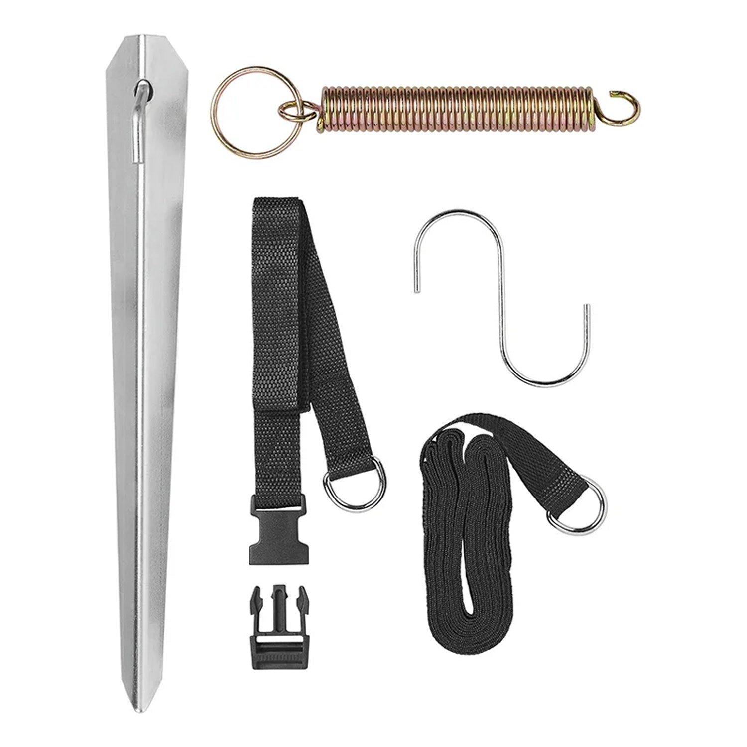 ProPlus 361724 Abspannset Abspannband 3 x 5,10 Meter (4.00+1,10m) mit Heringen