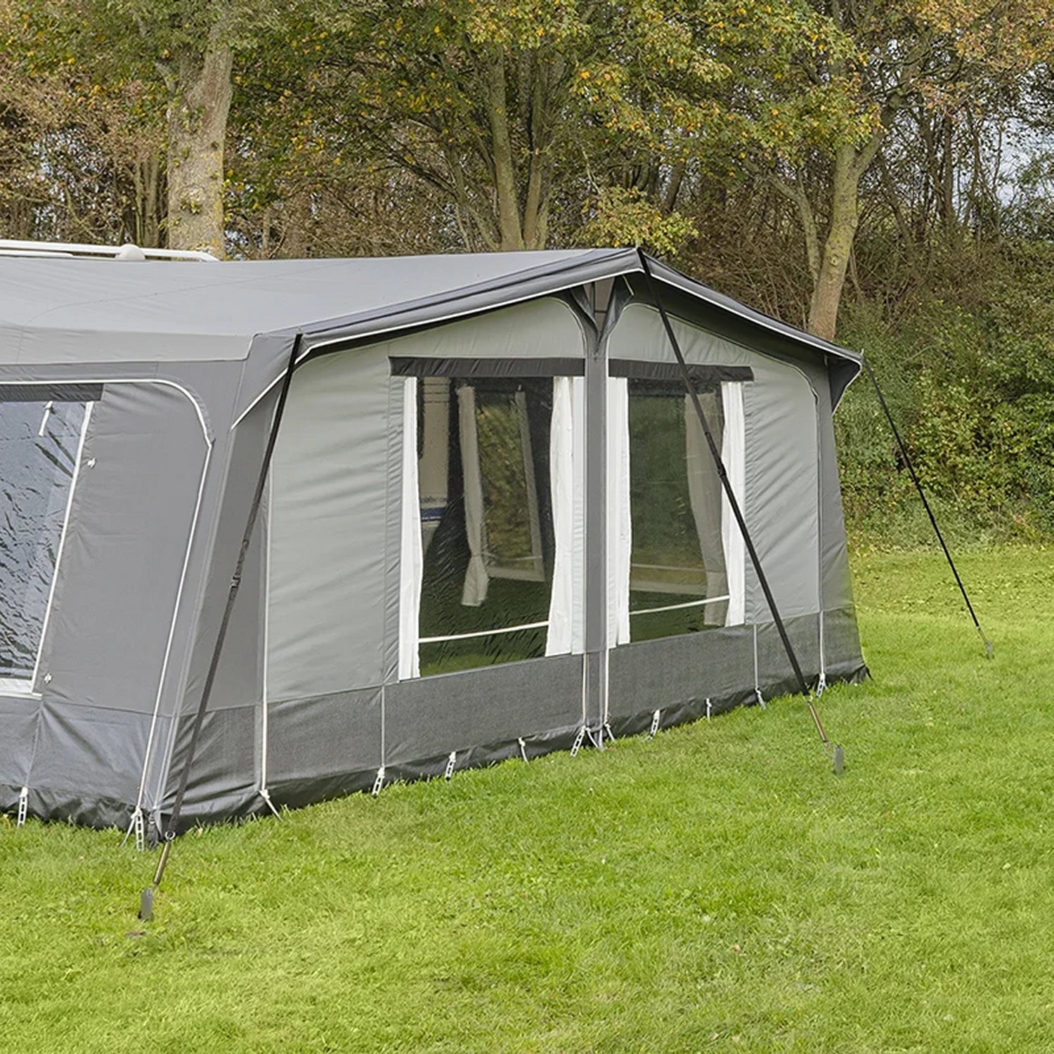 ProPlus 361724 Abspannset Abspannband 3 x 5,10 Meter (4.00+1,10m) mit Heringen