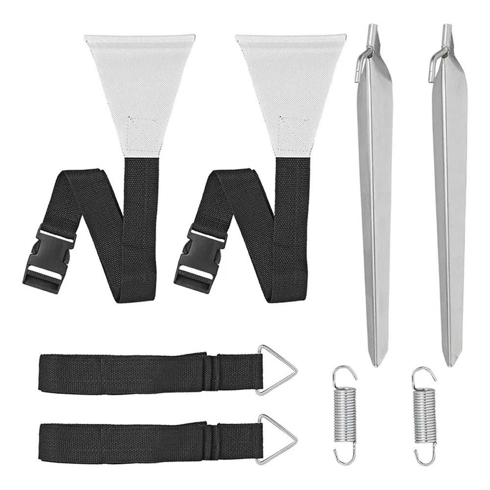 ProPlus 361729V01 Sturm Abspannset Abspannband 2 x 3,2 Meter mit Spanngliedbefestigung für Markisenschiene