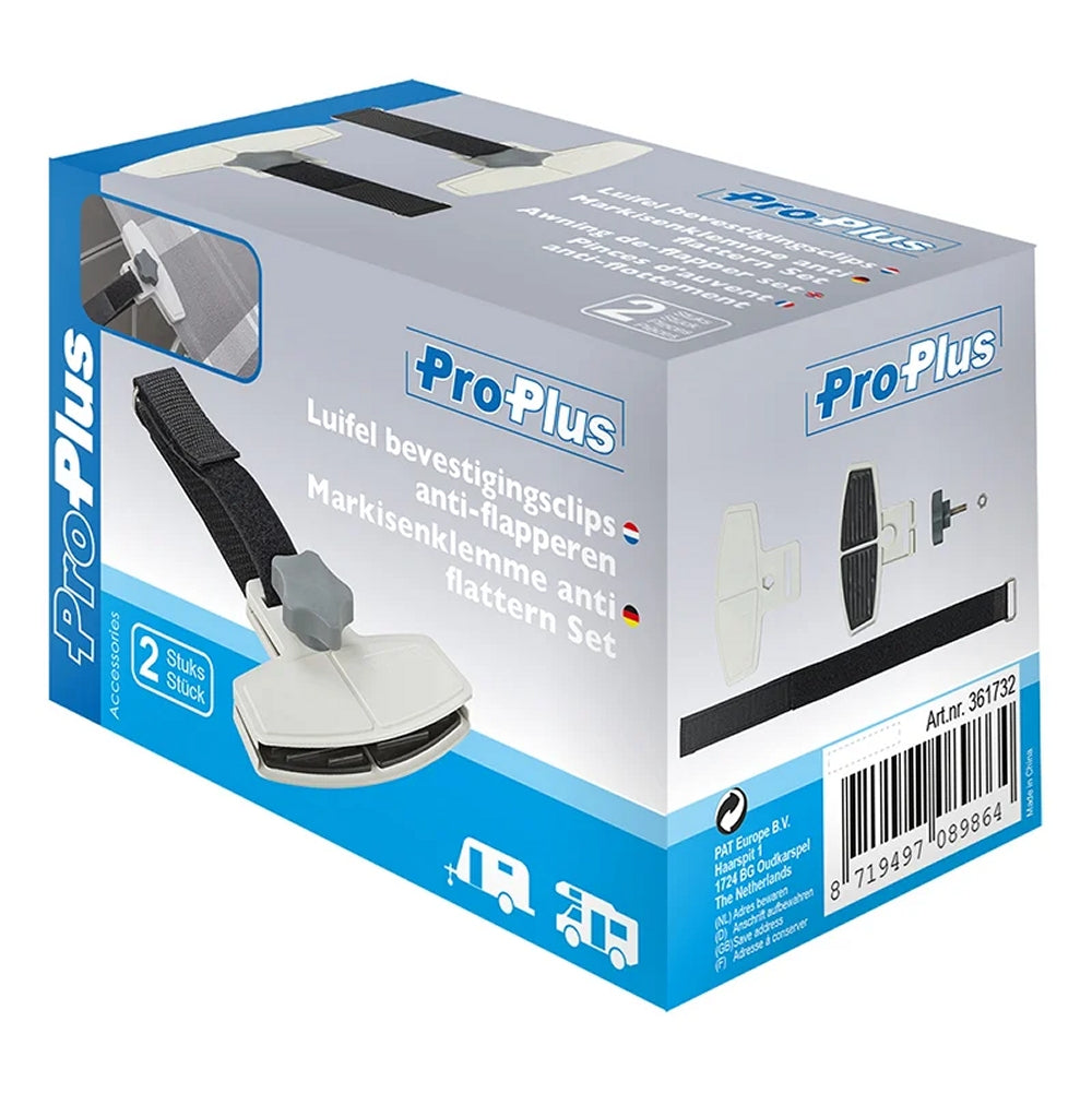 ProPlus 361732 2 Stück Markisenklemme Anti Flattern Teppichclips