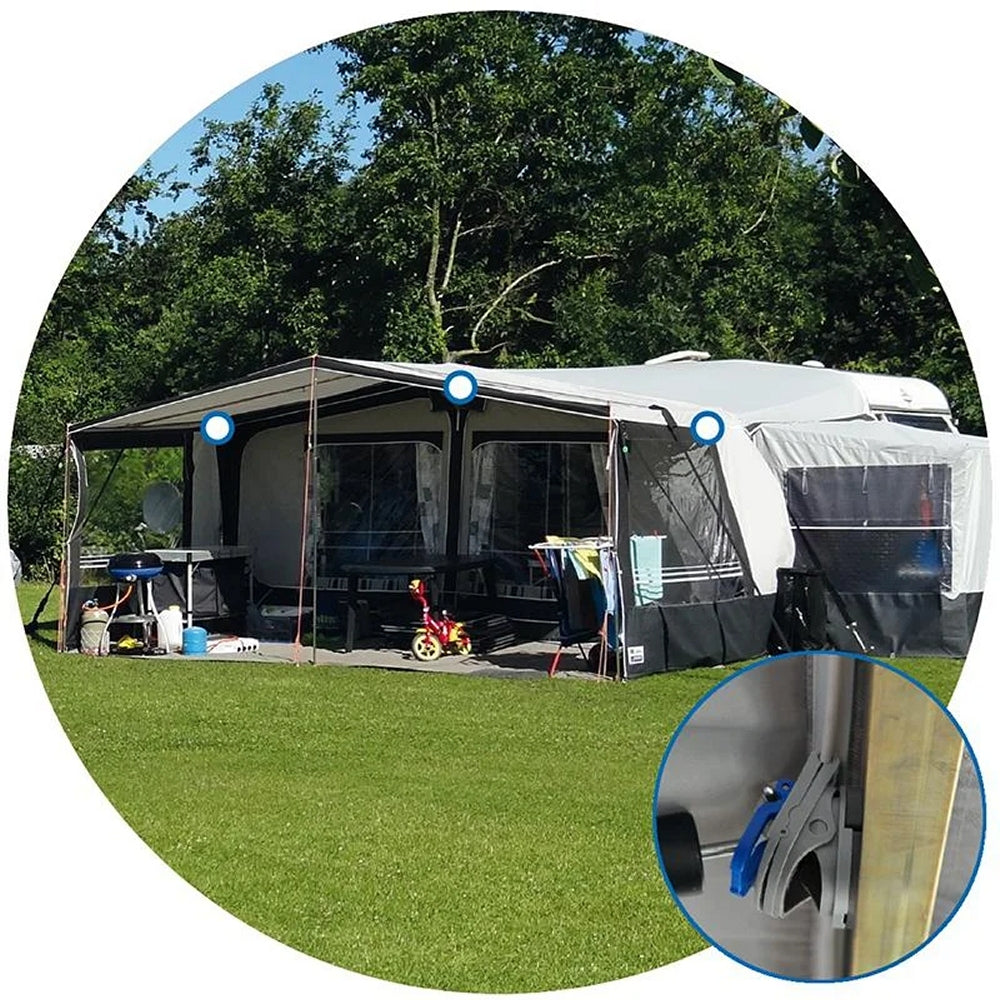 ProPlus 361735 Set 3 x Vorzelt Clips Modell 2 schraubenlos