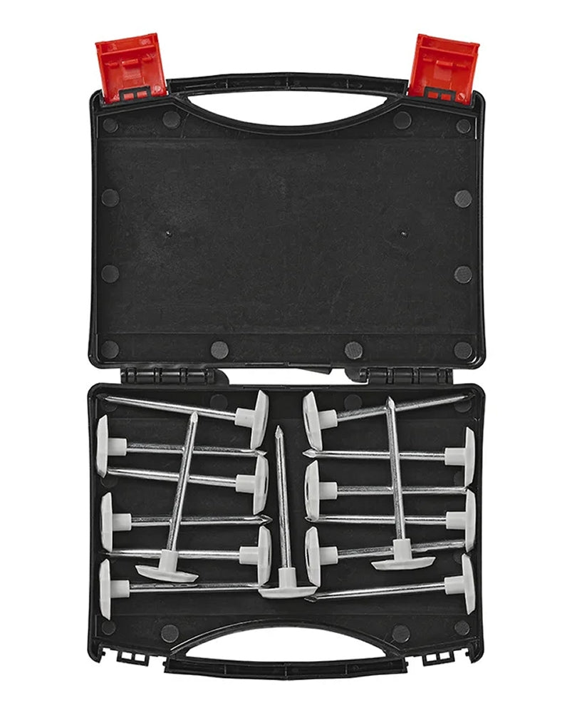 ProPlus 361736V02 15 Stück Zeltbodennagel Metall im Koffer Heringe Zeltnagel