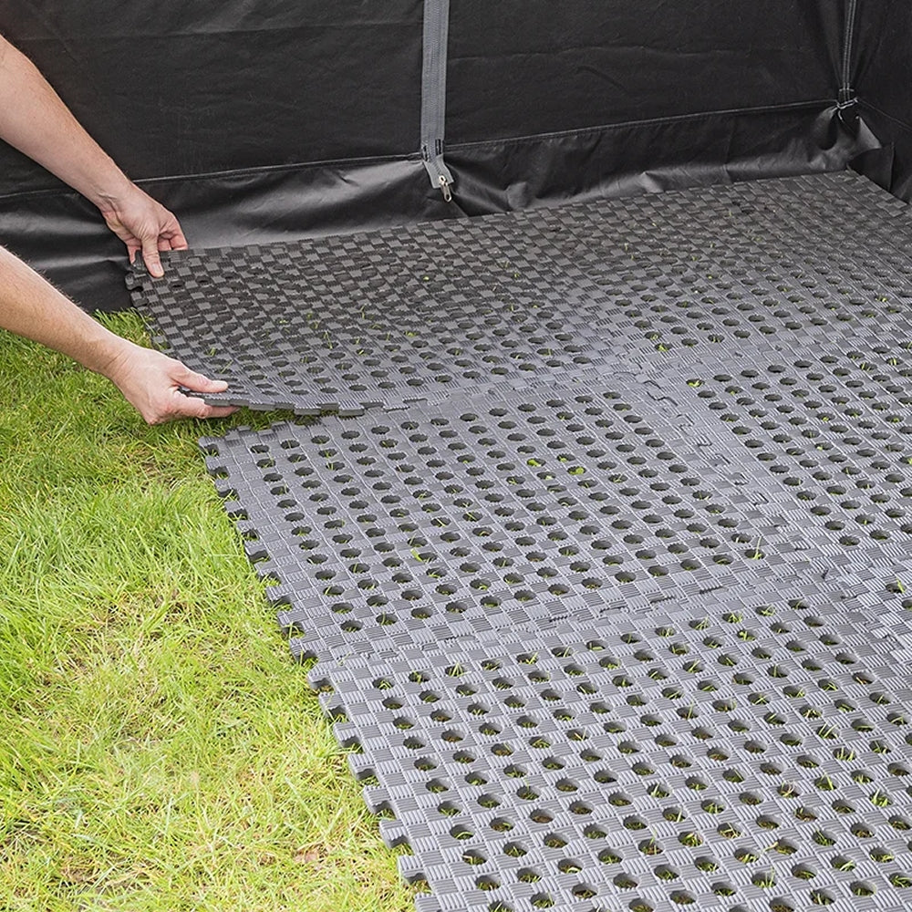 ProPlus 361737V02 8 Stück Vorzelt Bodenfliesen EVA 60 x 60cm