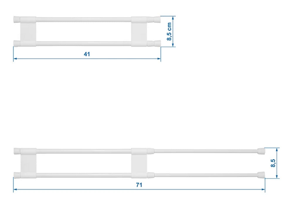 ProPlus 362098 Universal Verriegelungsstangen verstellbar 41-71cm Camping