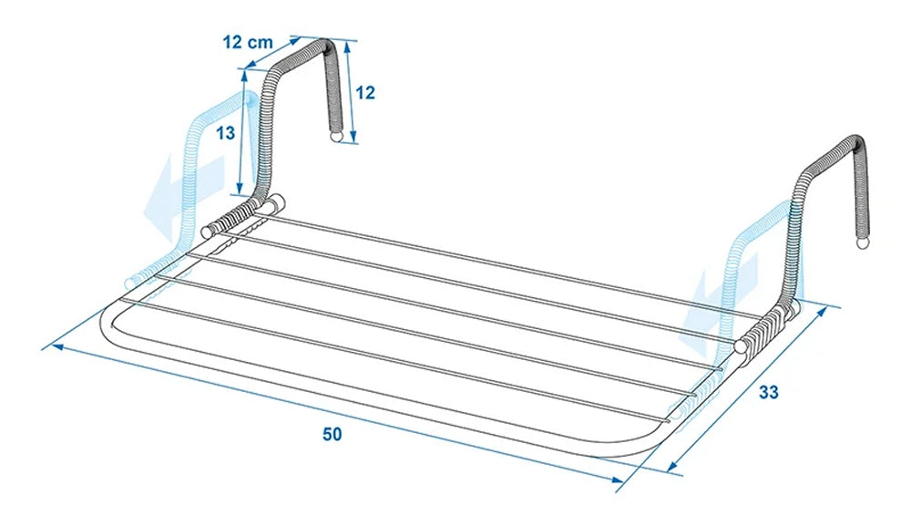 ProPlus 362104 Wäschetrockner mit Zeilenlänge 6x50cm faltbar Camping
