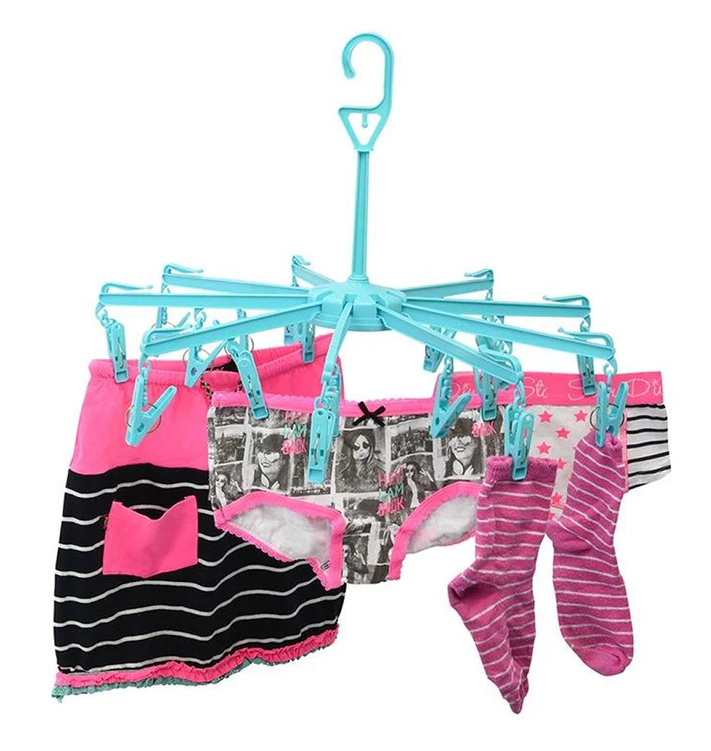 ProPlus 362110 Trockenkarussell Wäschetrockner mit 18 Wäscheklammern Camping