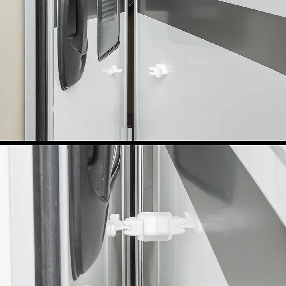 ProPlus 362622 Türfänger weiß mit Scharnier für Wohnwagen Wohnmobil