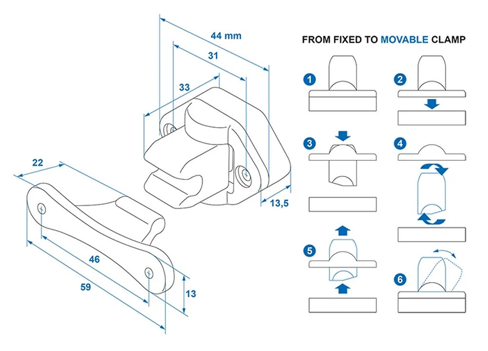 ProPlus 362622GR Türfänger grau mit Scharnier für Wohnwagen Wohnmobil