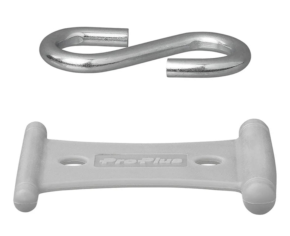 ProPlus 364262 6 Stück Aufhänger mit S-Haken für Kederschiene 5/6mm und 7/8mm