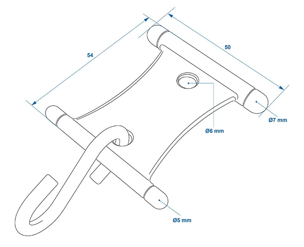 ProPlus 364262 6 Stück Aufhänger mit S-Haken für Kederschiene 5/6mm und 7/8mm