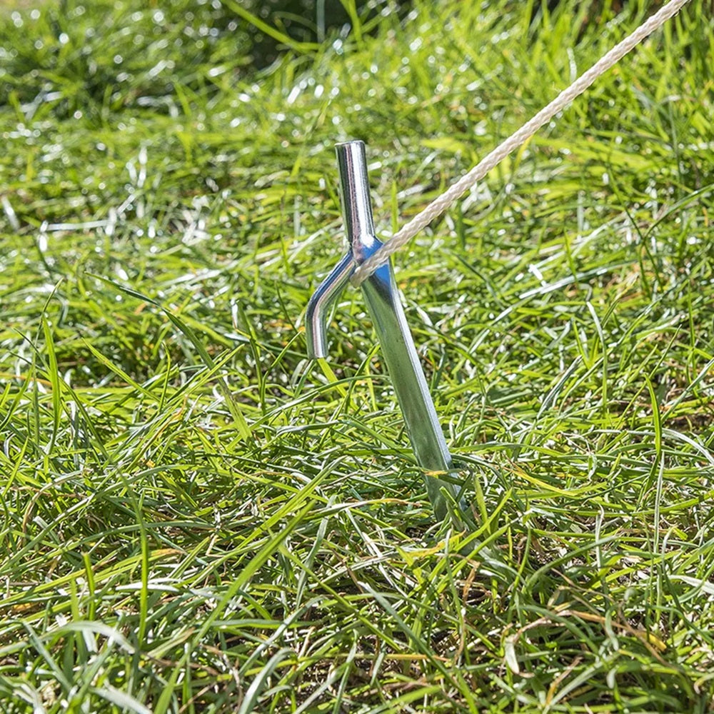 ProPlus 364635S Zelthering 25cm Metall mit Haken 6 Stück Zelt Zubehör