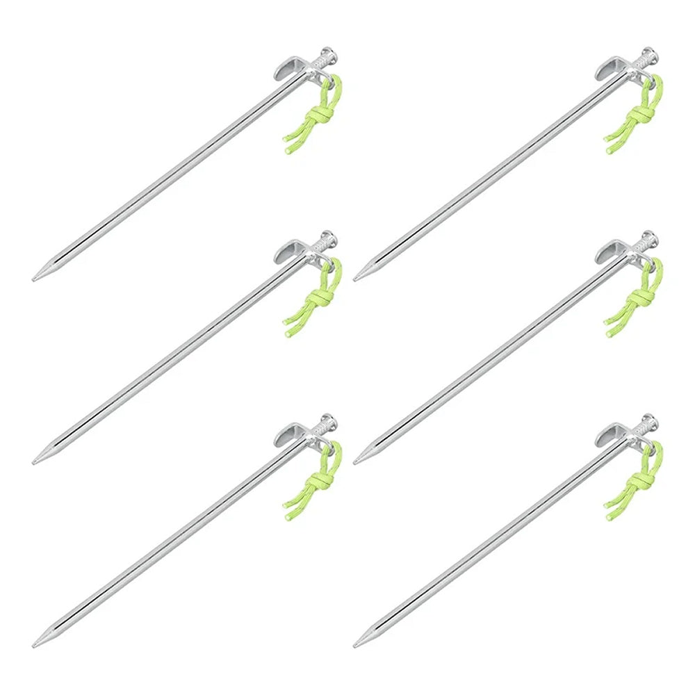 ProPlus 364661V01S 6 Stück Felsbodenheringe 30cm Verzinkter Stahl mit L-Haken Heavy Duty