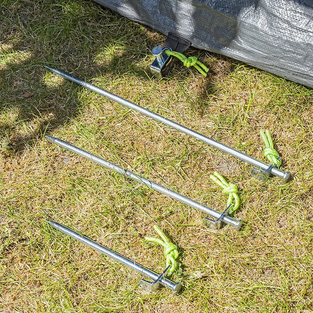 ProPlus 364661V01S 6 Stück Felsbodenheringe 30cm Verzinkter Stahl mit L-Haken Heavy Duty