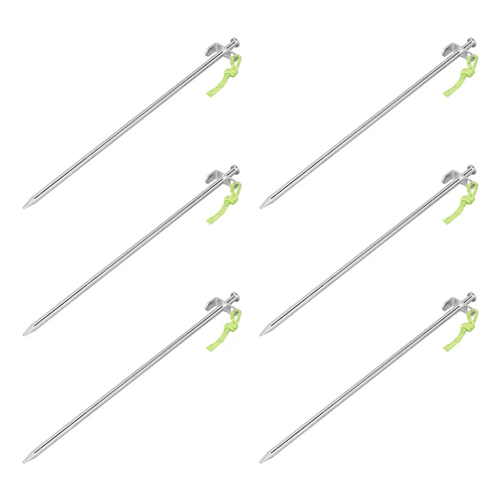 ProPlus 364661V02S 6 Stück Felsbodenheringe 40cm Verzinkter Stahl mit L-Haken Heavy Duty