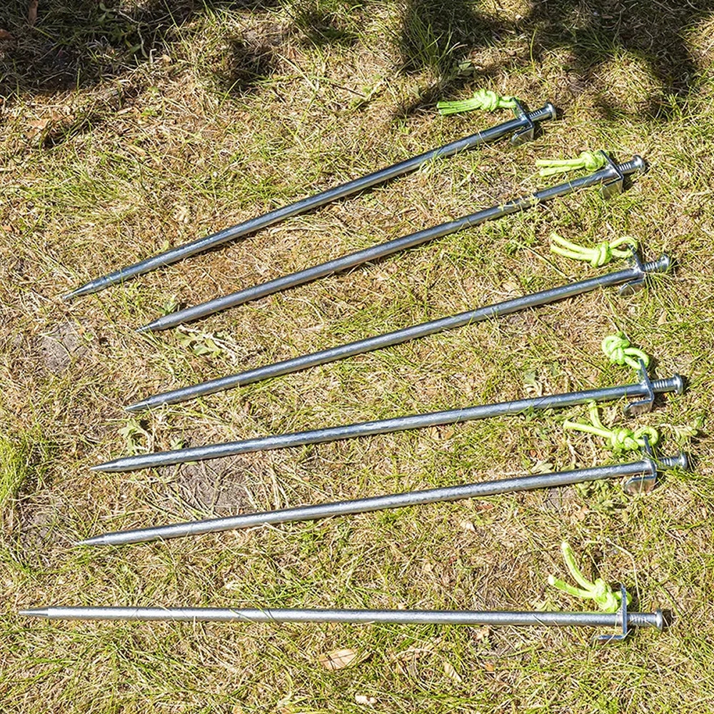 ProPlus 364661V02S 6 Stück Felsbodenheringe 40cm Verzinkter Stahl mit L-Haken Heavy Duty