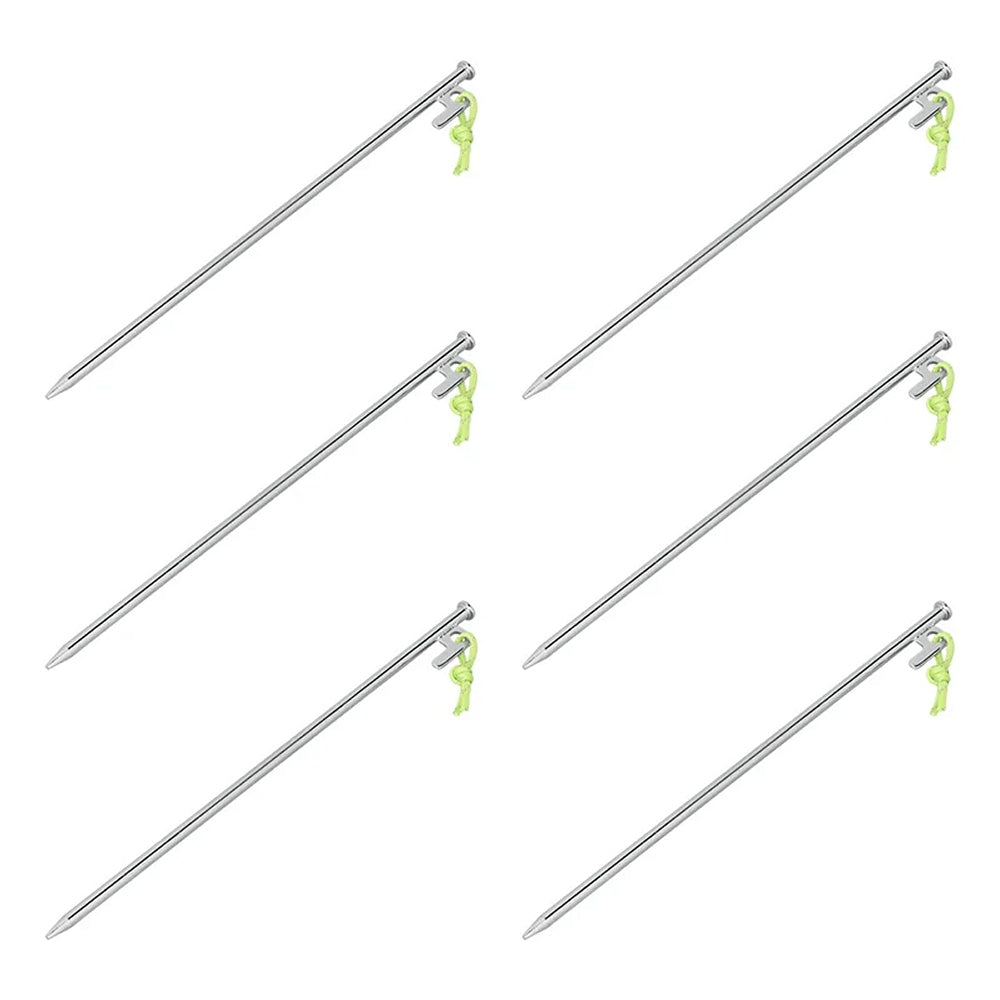 ProPlus 364662V02S 6 Stück Felsbodenheringe 40cm Verzinkter Stahl mit P-Haken Heavy Duty