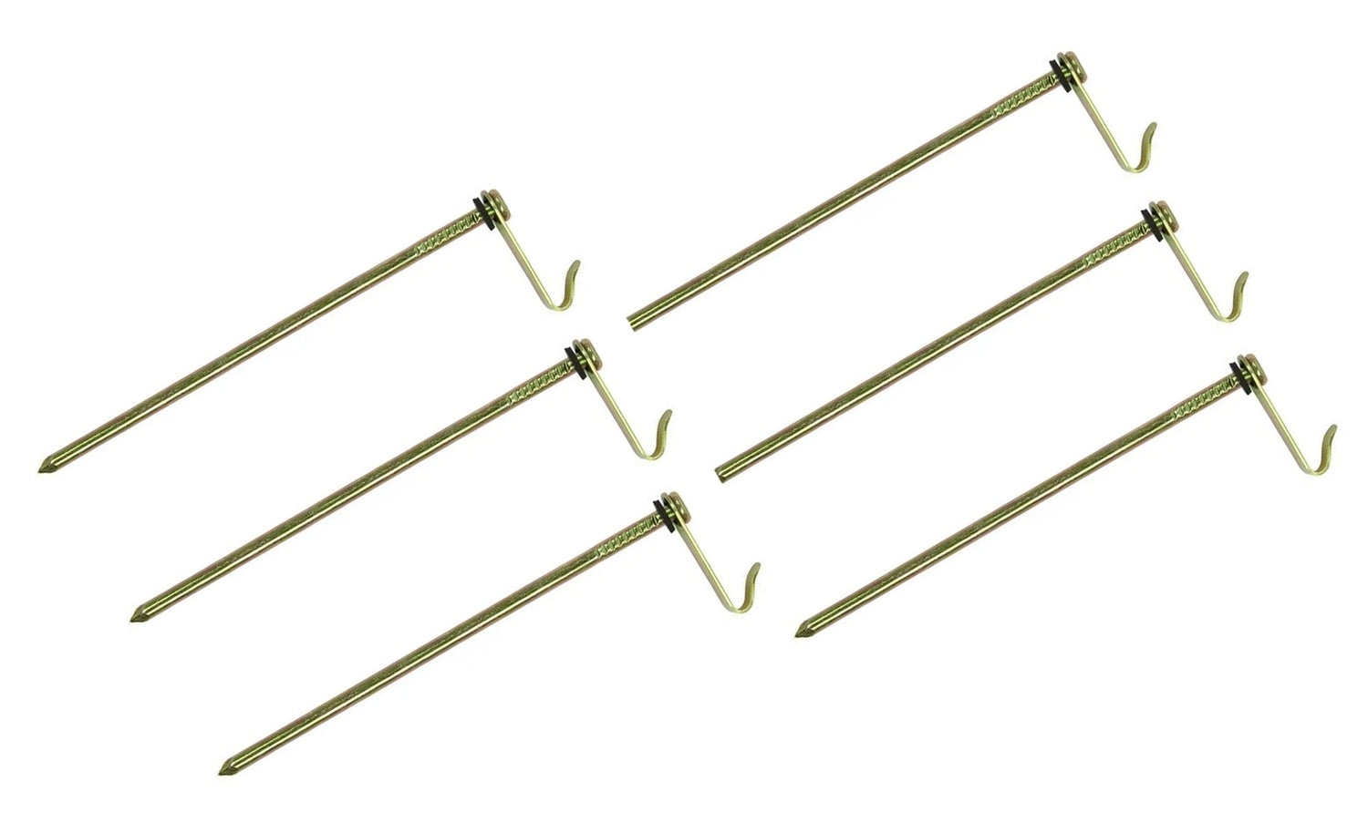 ProPlus 364663S Felsbodenhering 21cm Metall mit Haken 6 Stück Zelt Zubehör