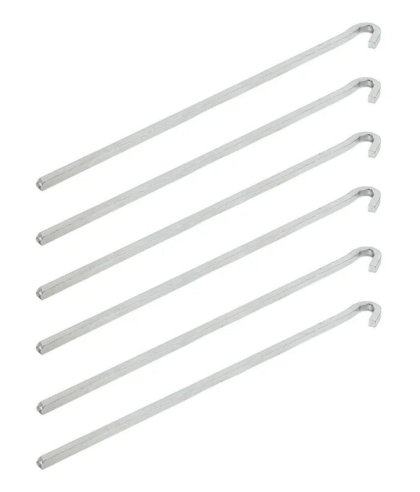 ProPlus 364666S Felsbodenhering 30cm Metall Viereckig 6 Stück Zelt Zubehör