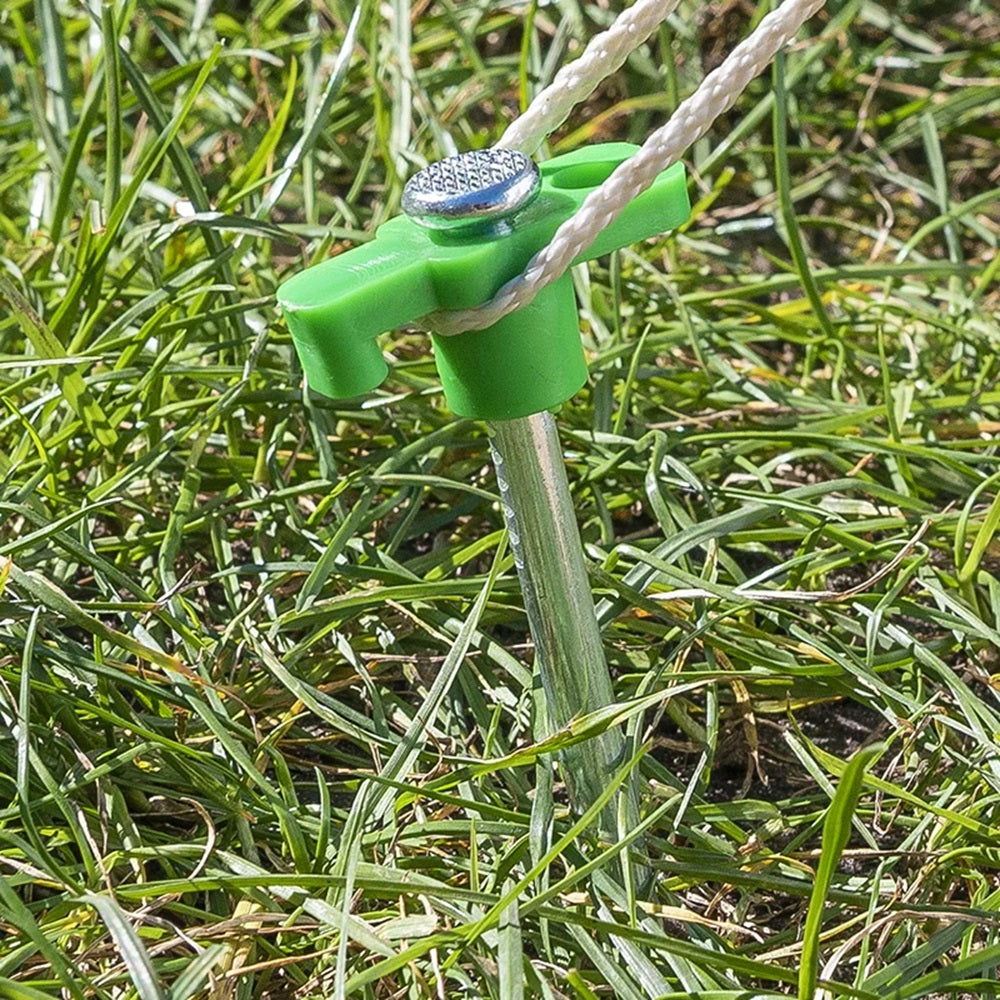 ProPlus 364675S Zelthering 25cm Metall mit Kunststoffhaken nachleuchtend 6 Stück